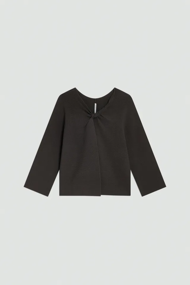 Liviana Conti Paula F6SA18 pull col V viscose noir