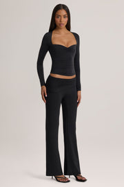 Oh Polly Hollis 6205 pantalon noir modal mi-haute