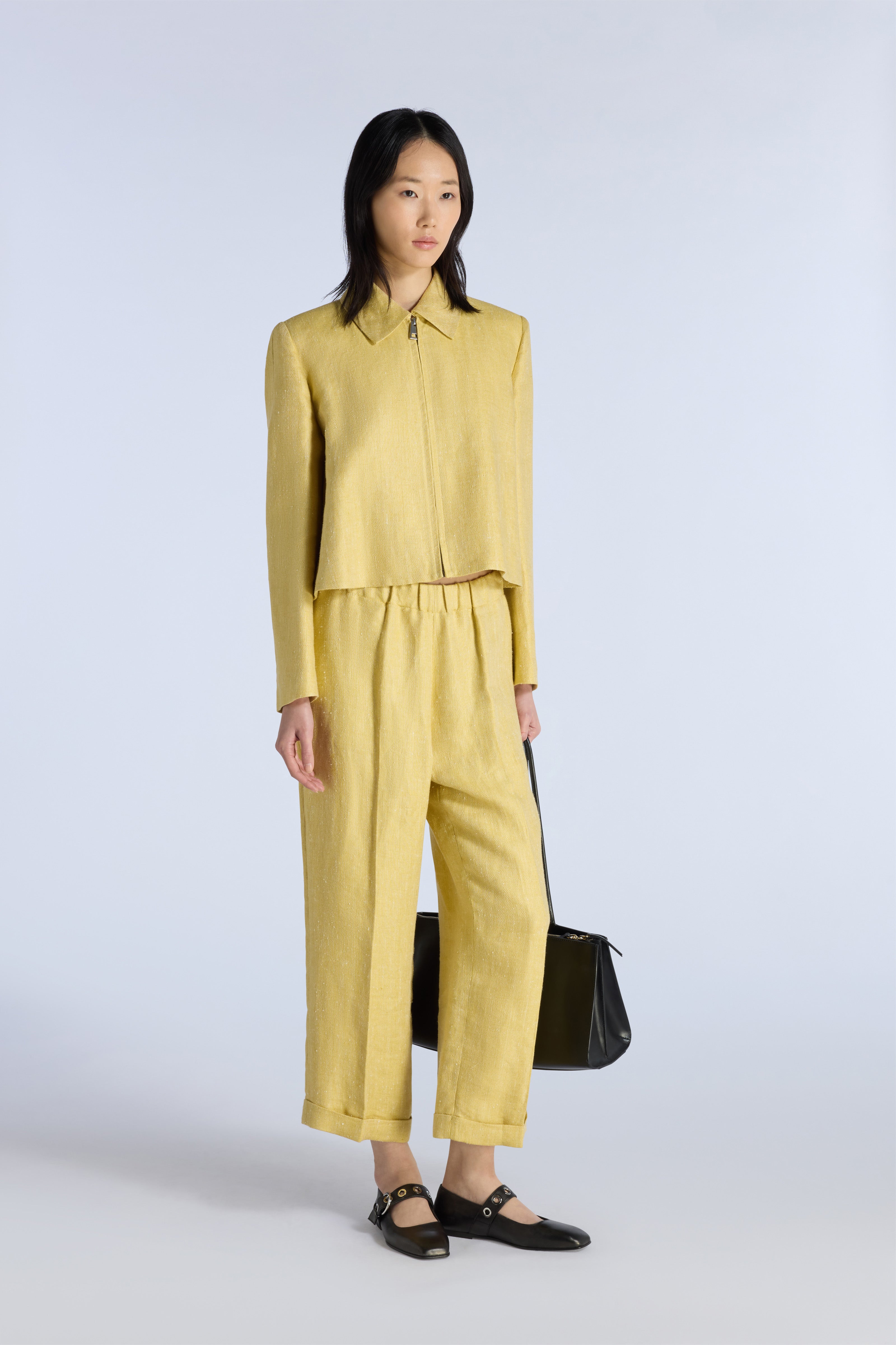 Liviana Conti Felipe pantalon sable doré soie-lin 38-48