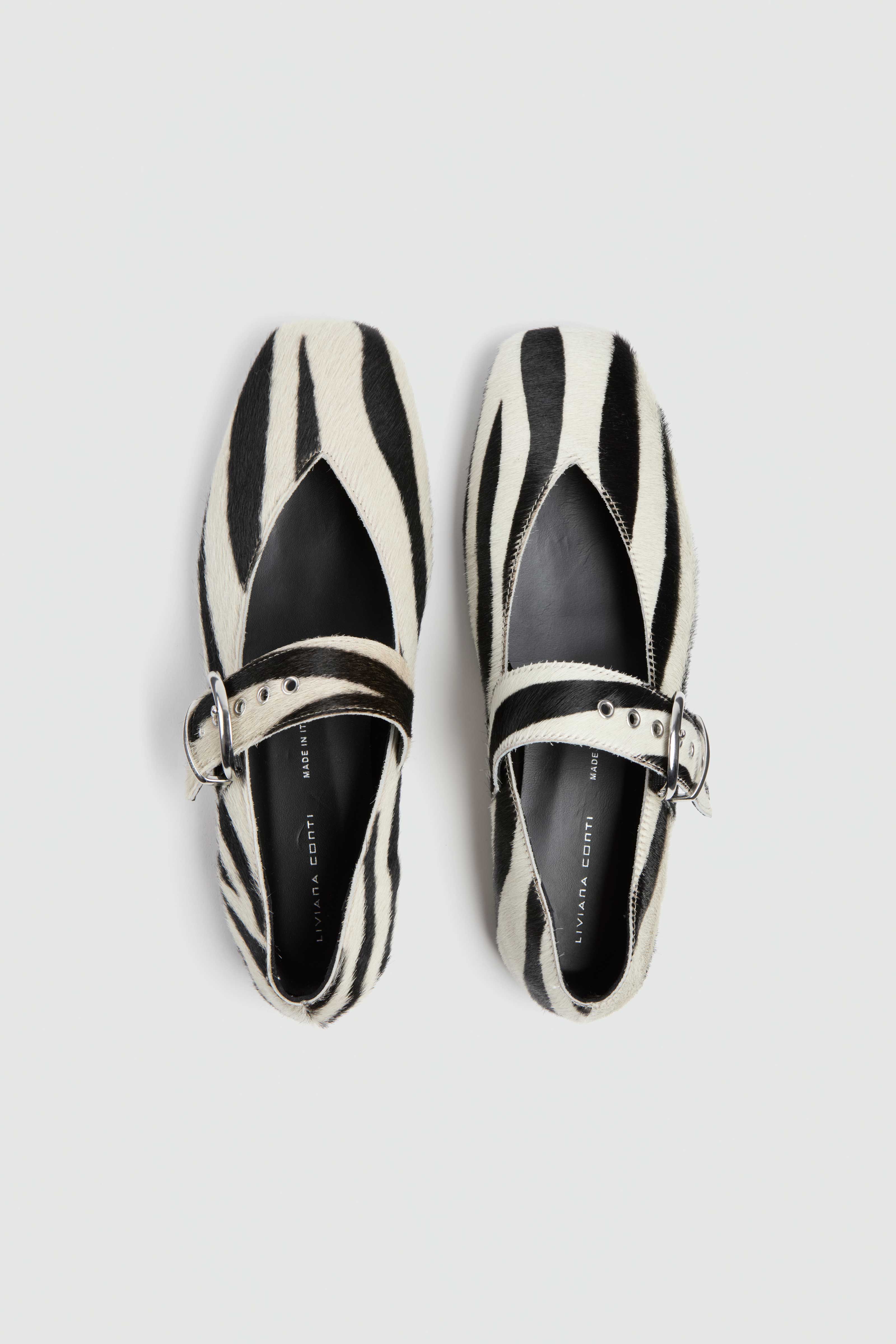 Liviana Conti Vittoria ballerines zèbre cuir