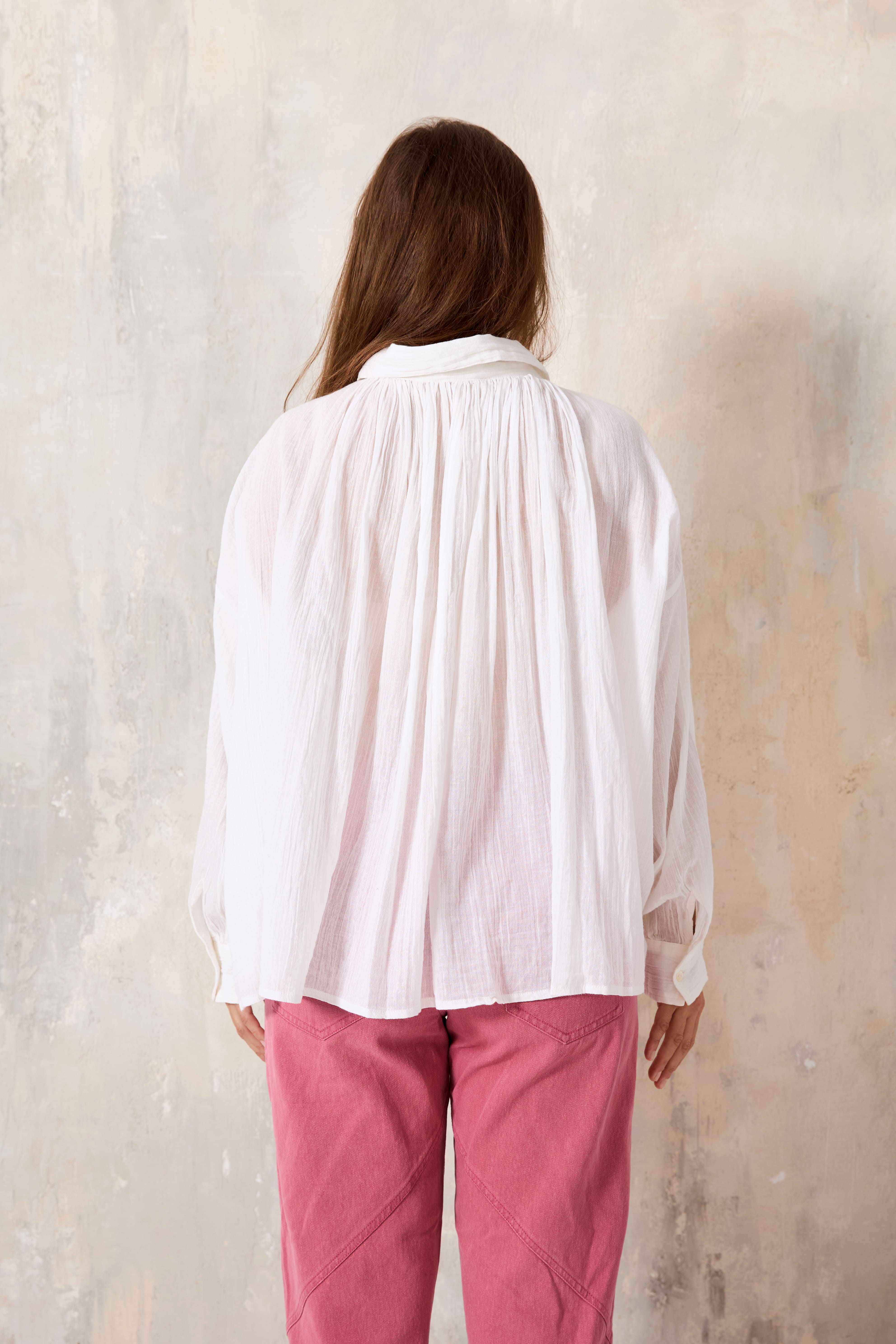 CHICOSOLEIL NOÉMIE Chemise Off White Gaze Coton