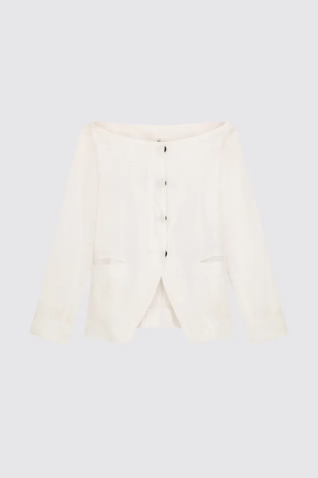 Liviana Conti Victor veste chemise lin noir 40