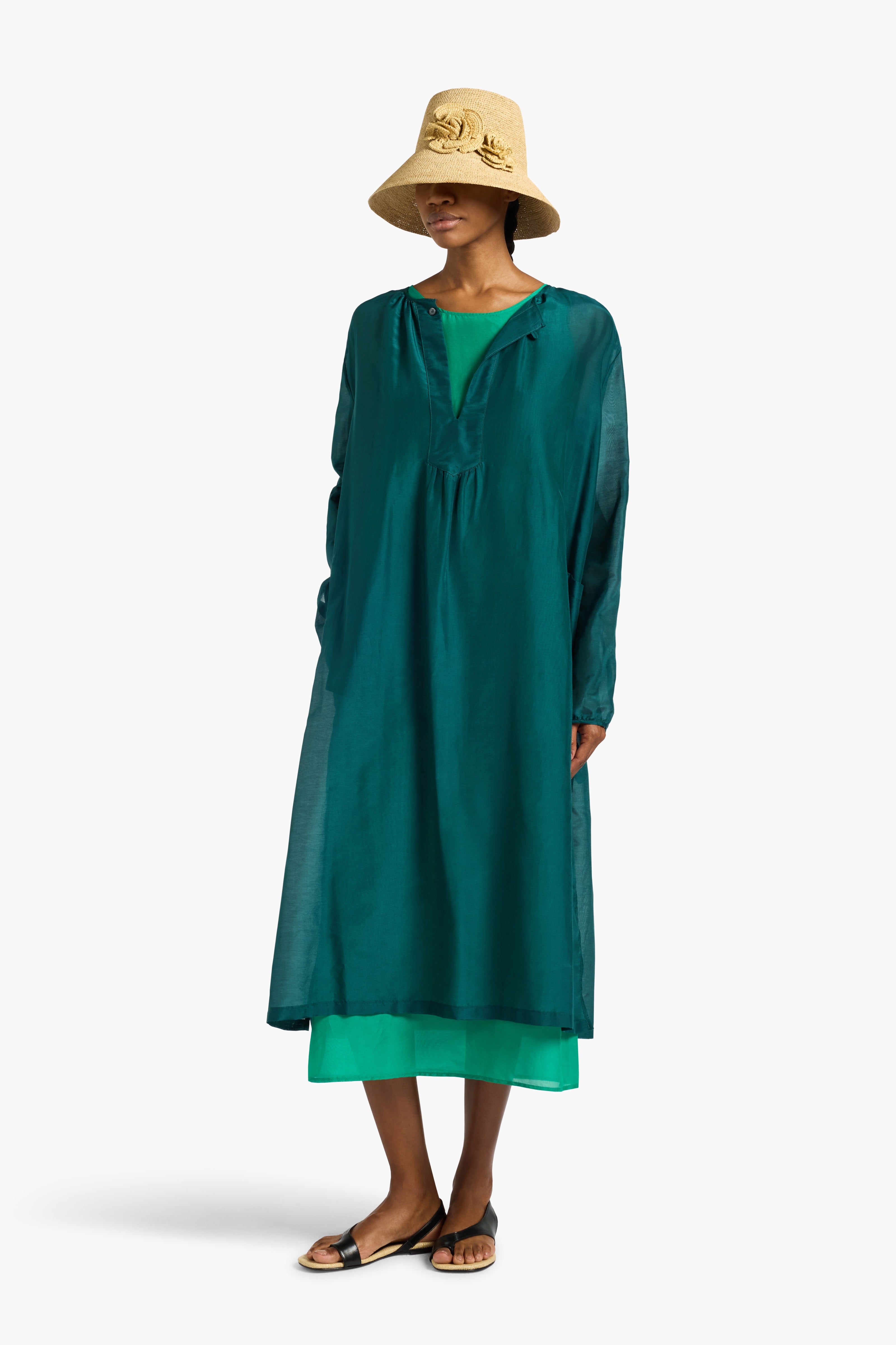 Liviana Conti Dalit robe midi kaftan coton soie