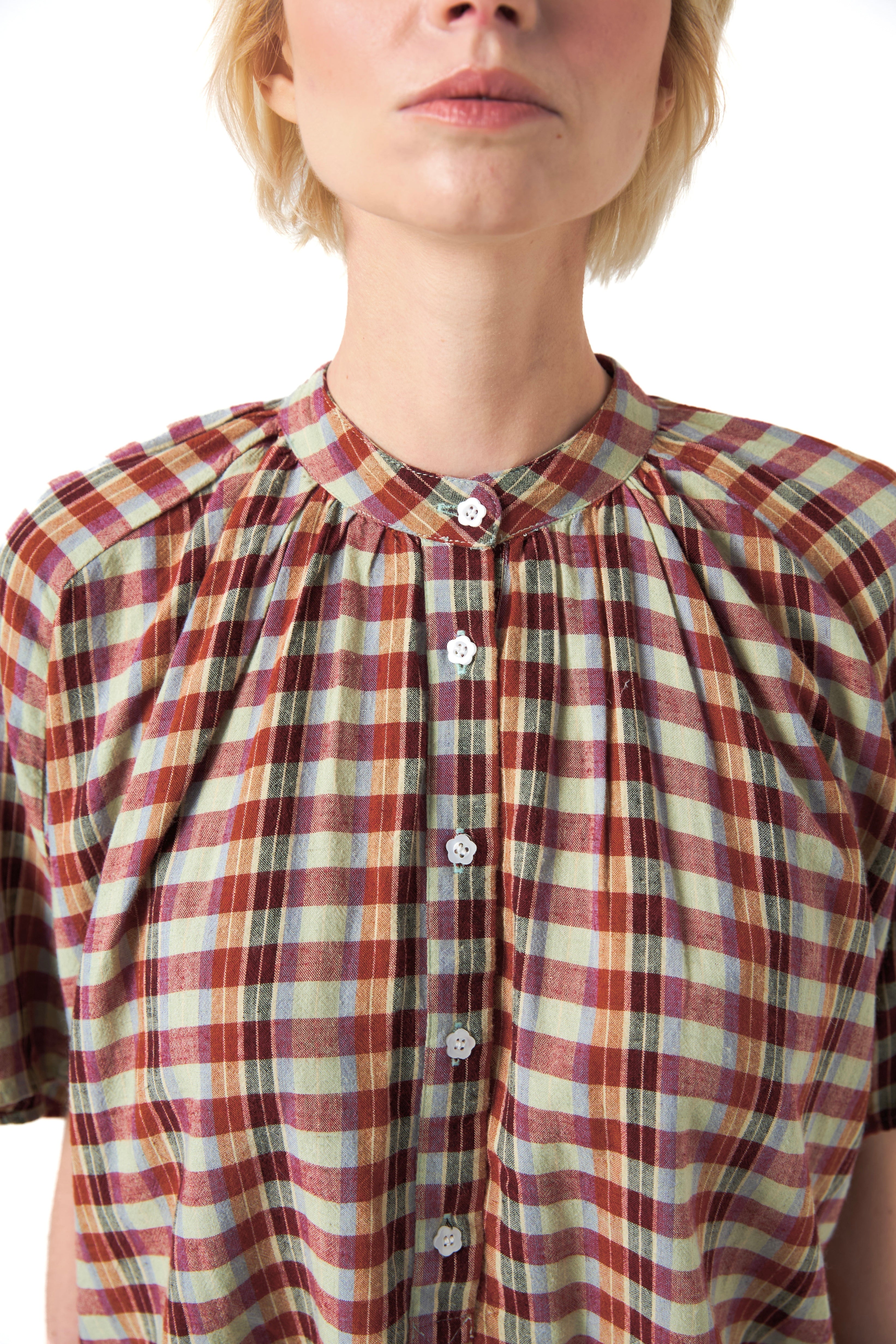 Chicosoleil Bhumi blouse oversize carreaux XS/S