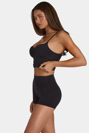 Bo+Tee Soft Active Mini Short sport noir sans couture