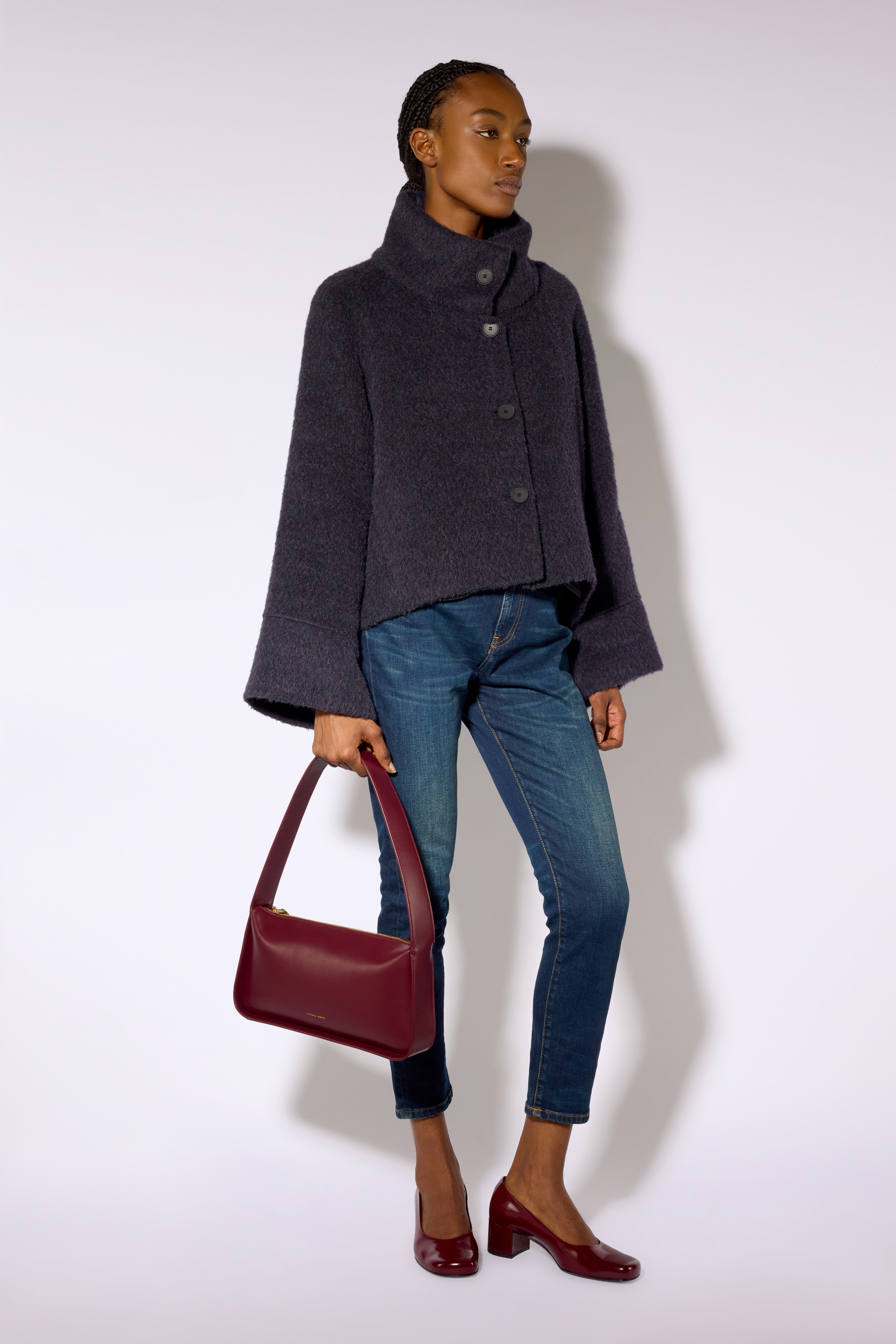 Liviana Conti Lasonne manteau notte bleu nuit taille M