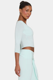Oh Polly ButterCloud Top manches 3/4 peppermint stretch