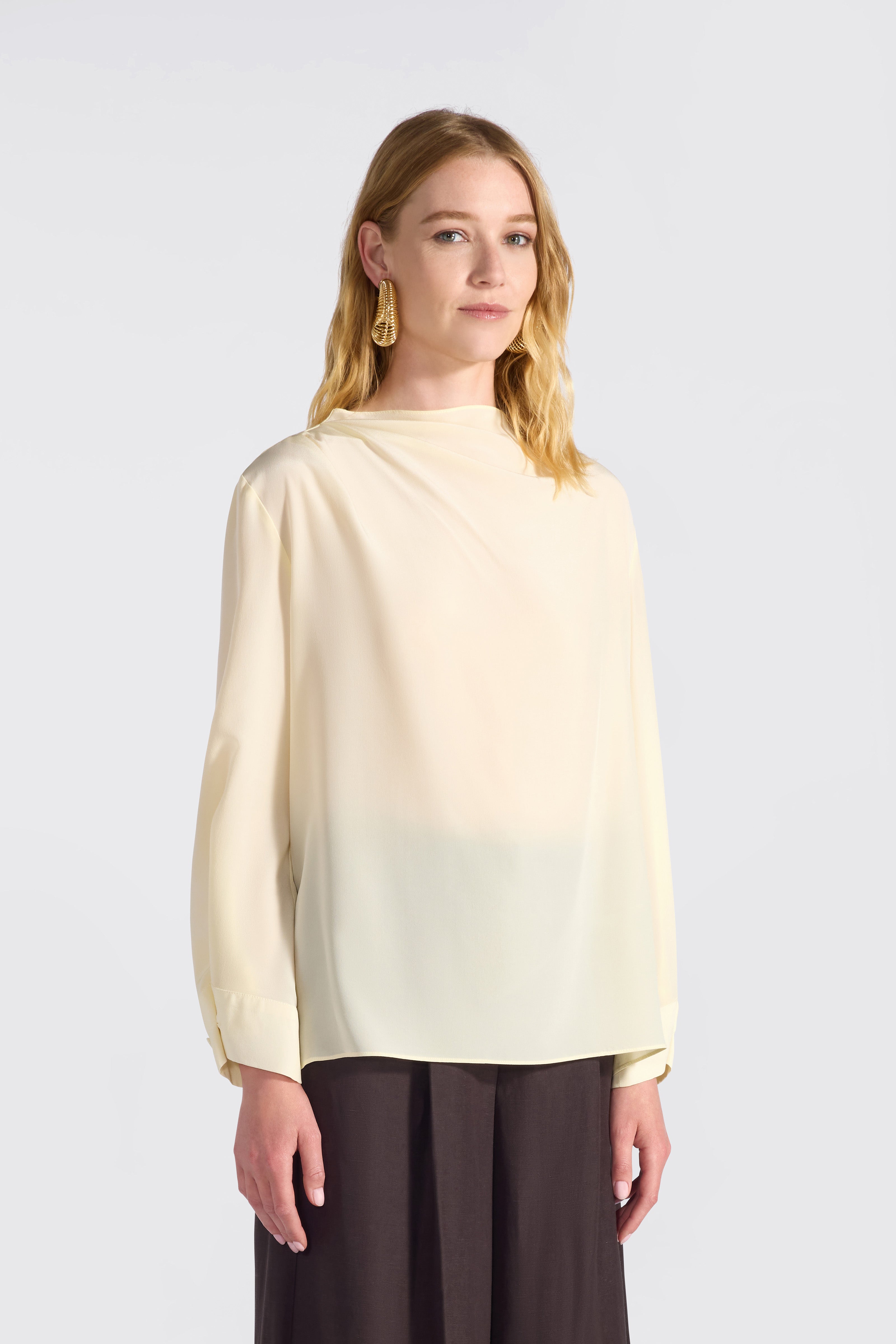 Liviana Conti Jodie blouse soie Polline 40