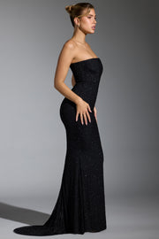 Oh Polly Embellished Florentina 8065 robe bustier noire strass