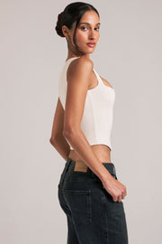 Oh Polly Vivee 15439 top ivoire col carré modal