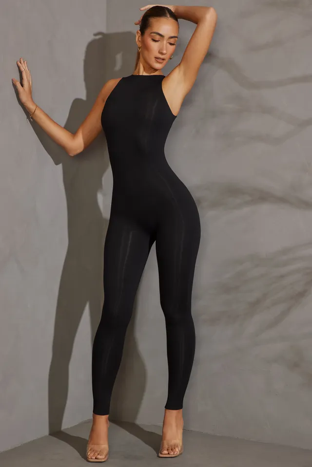 Oh Polly Vida combinaison noire moulante racer
