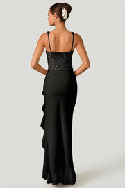 Oh Polly 13141 Robina robe corset noire sequins