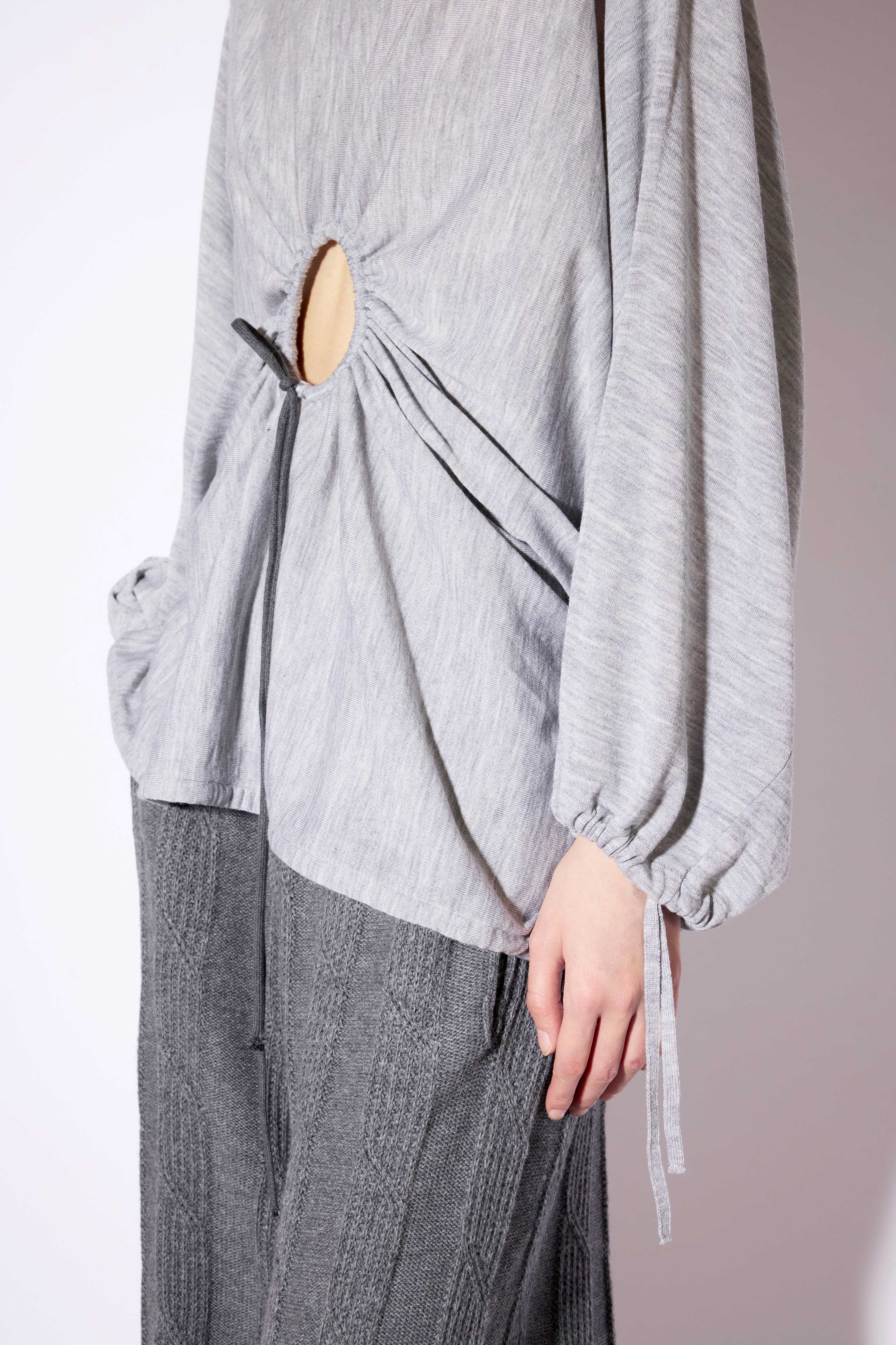 Liviana Conti Maglieria Misia pull gris clair 100% laine mérinos