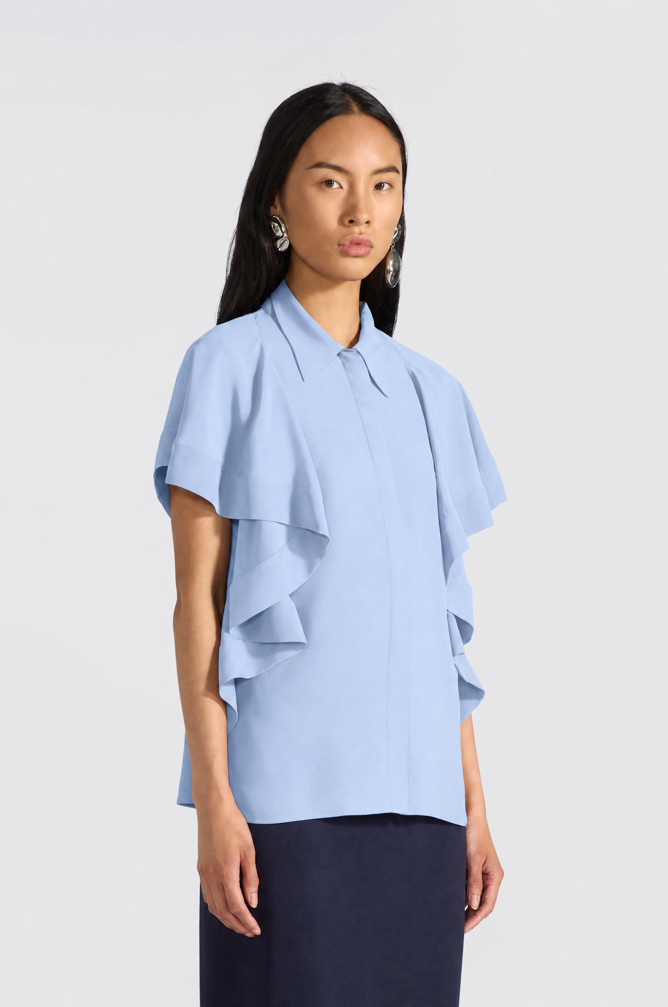 Liviana Conti Jamila blouse Notte acétate soie