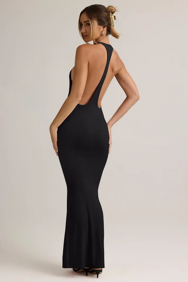 Oh Polly Imelda 14148 robe longue noire modal sirène