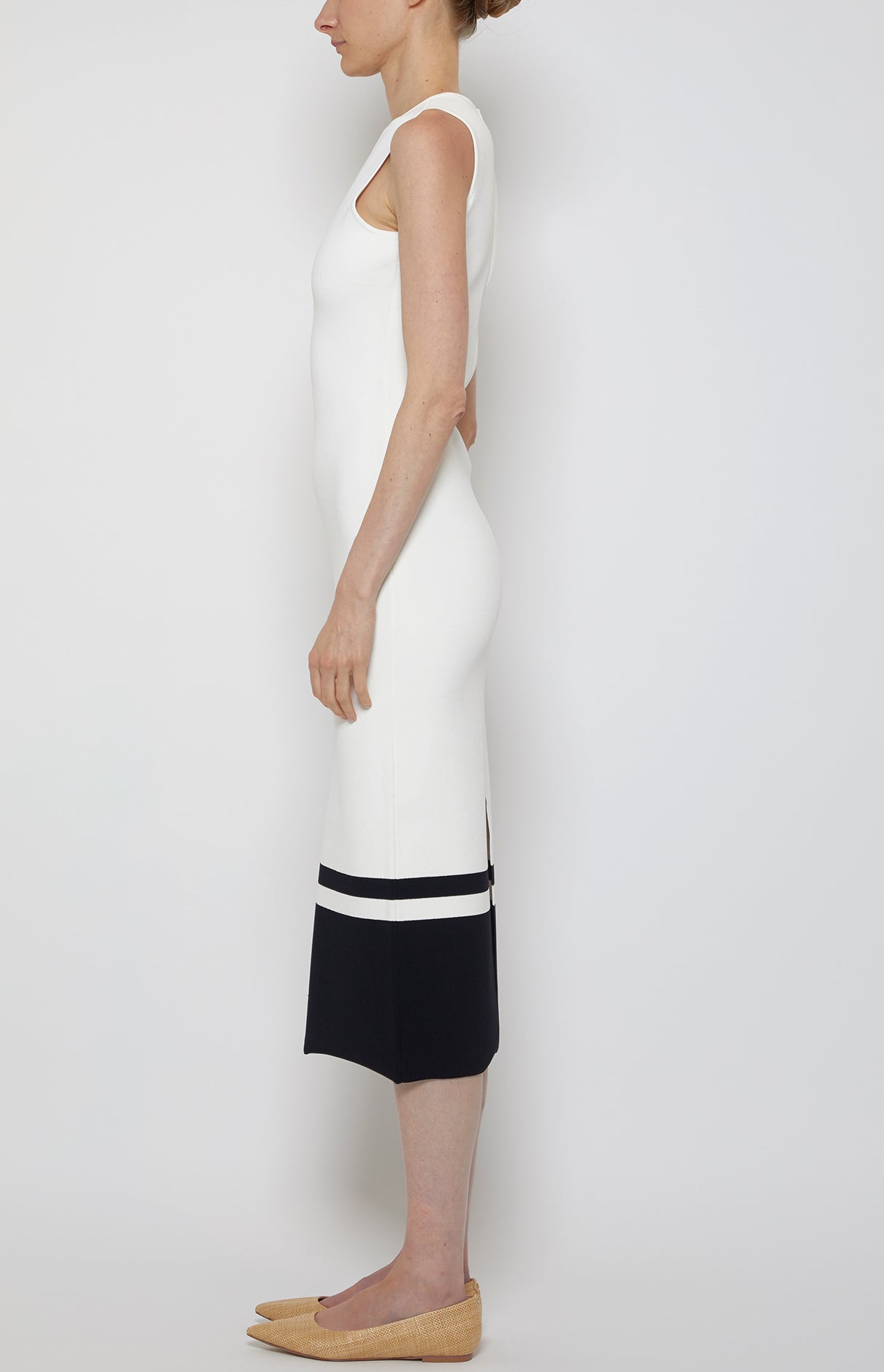 Prabal Gurung Compact Knit Tubino Dress robe blanc/noir
