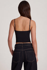 Oh Polly Mirelle top camisole modal noir armaturé