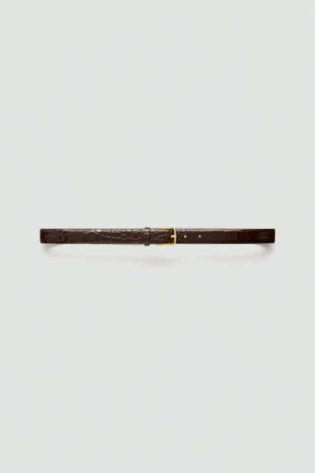 Liviana Conti Octavia ceinture cuir croco cacao