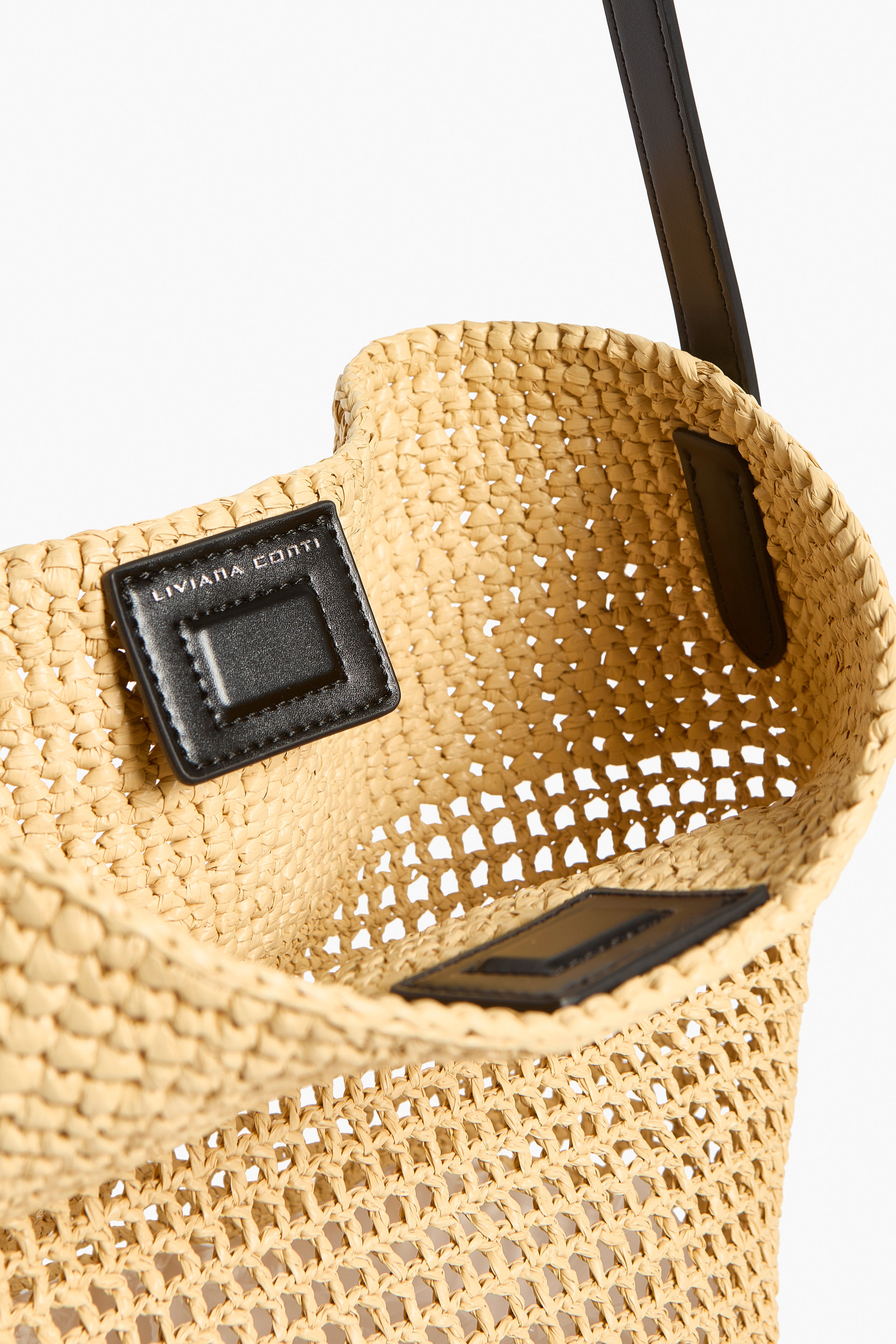Liviana Conti Maude sac épaule naturelle crochet rafia
