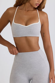 Oh Polly Bo+Tee BT2097 brassière sport grise col coeur