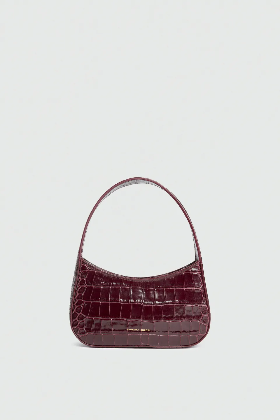 Liviana Conti Angel sac cuir aubergine croco