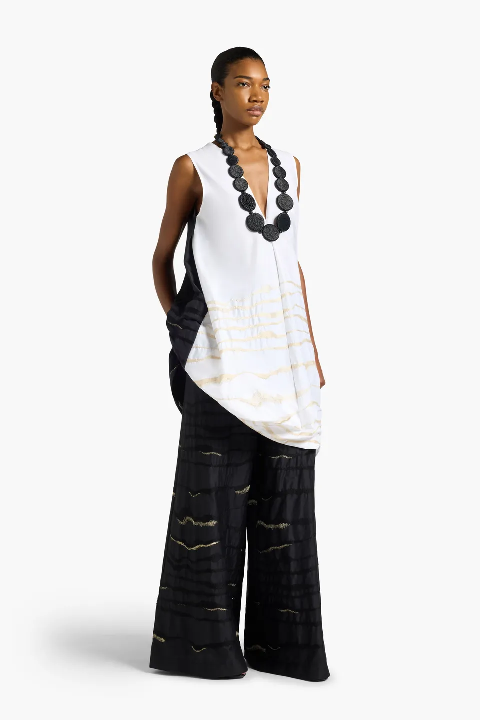 Liviana Conti Beverly robe blanche sans manches
