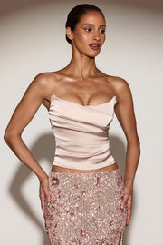 Oh Polly Yulea Top corset 15017 gold satin doré