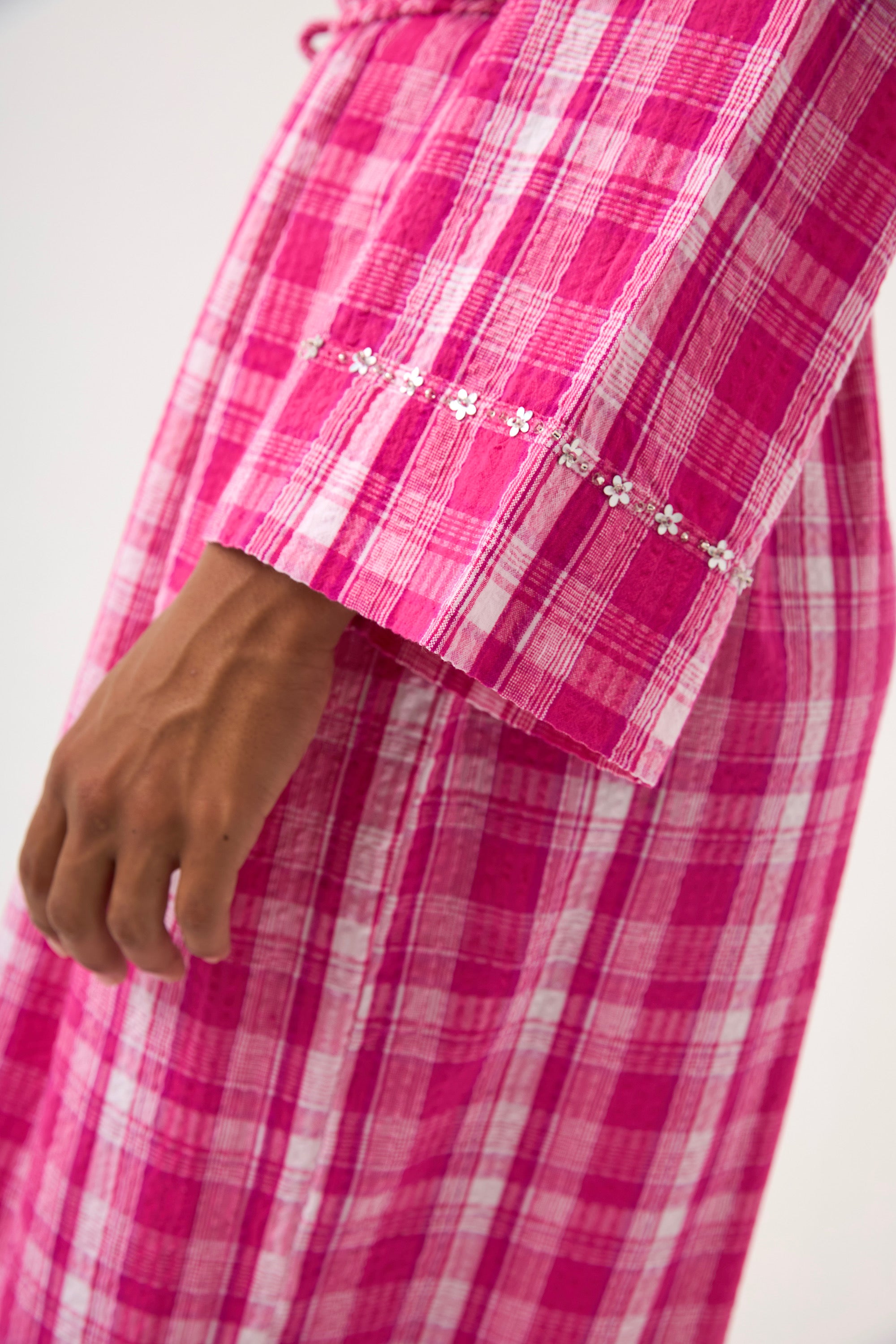 ChicoSoleil Magnolia robe longue coton candy check