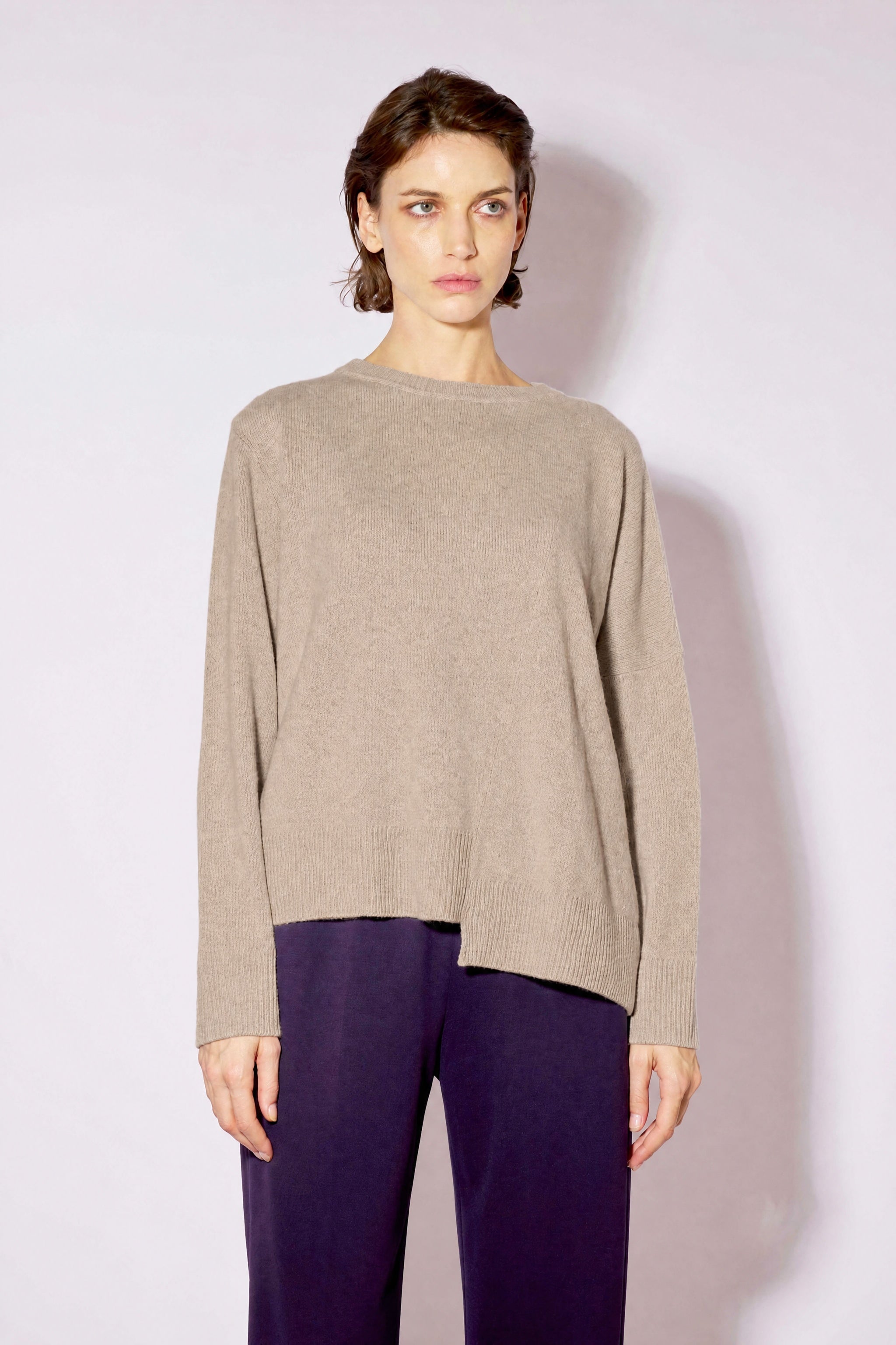 Liviana Conti Annette pull gris cachemire soie