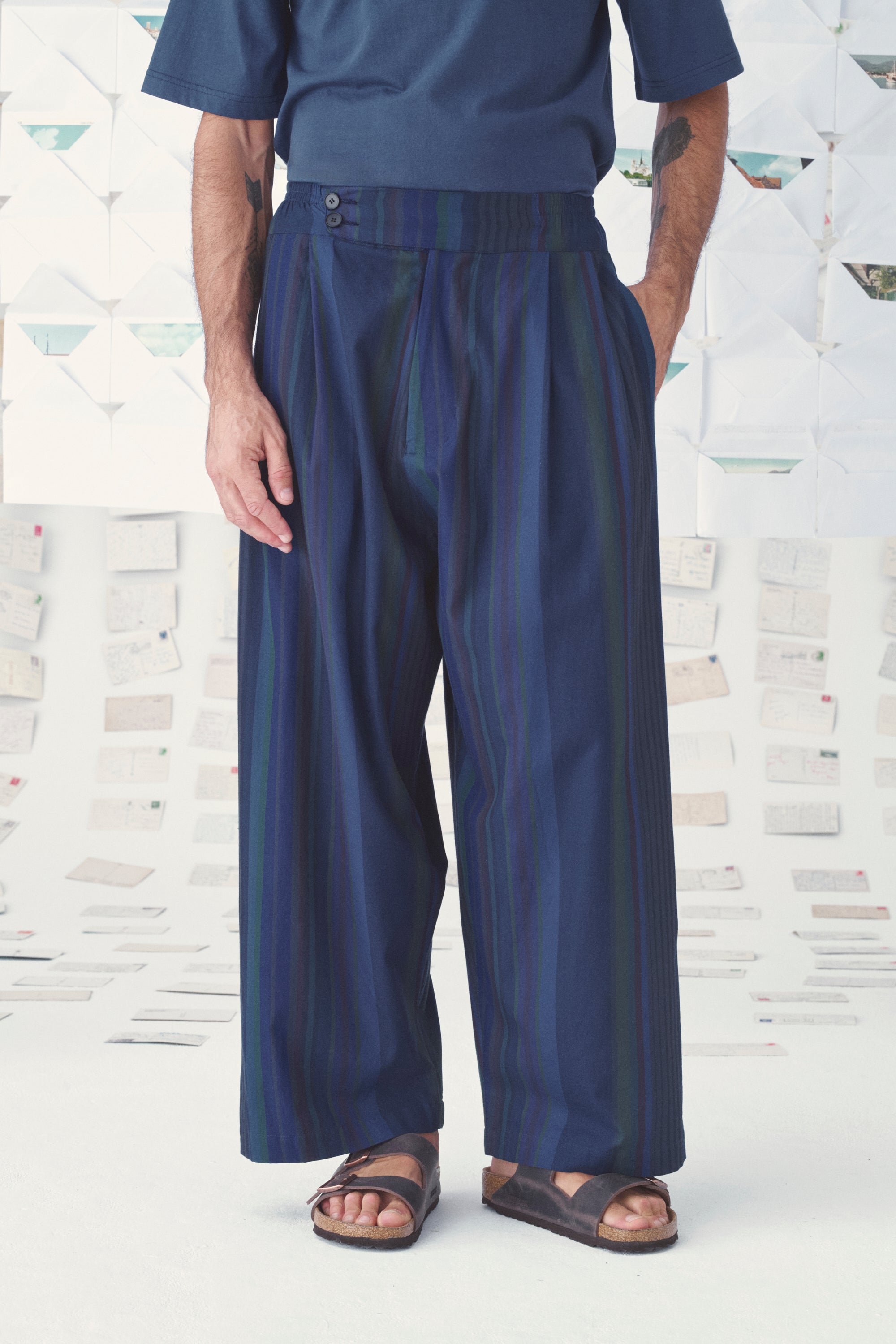 Mii Carte Postale Wan Les Unis pantalon baggy coton