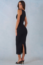 Oh Polly Sorelle robe midi noire dentelle modal