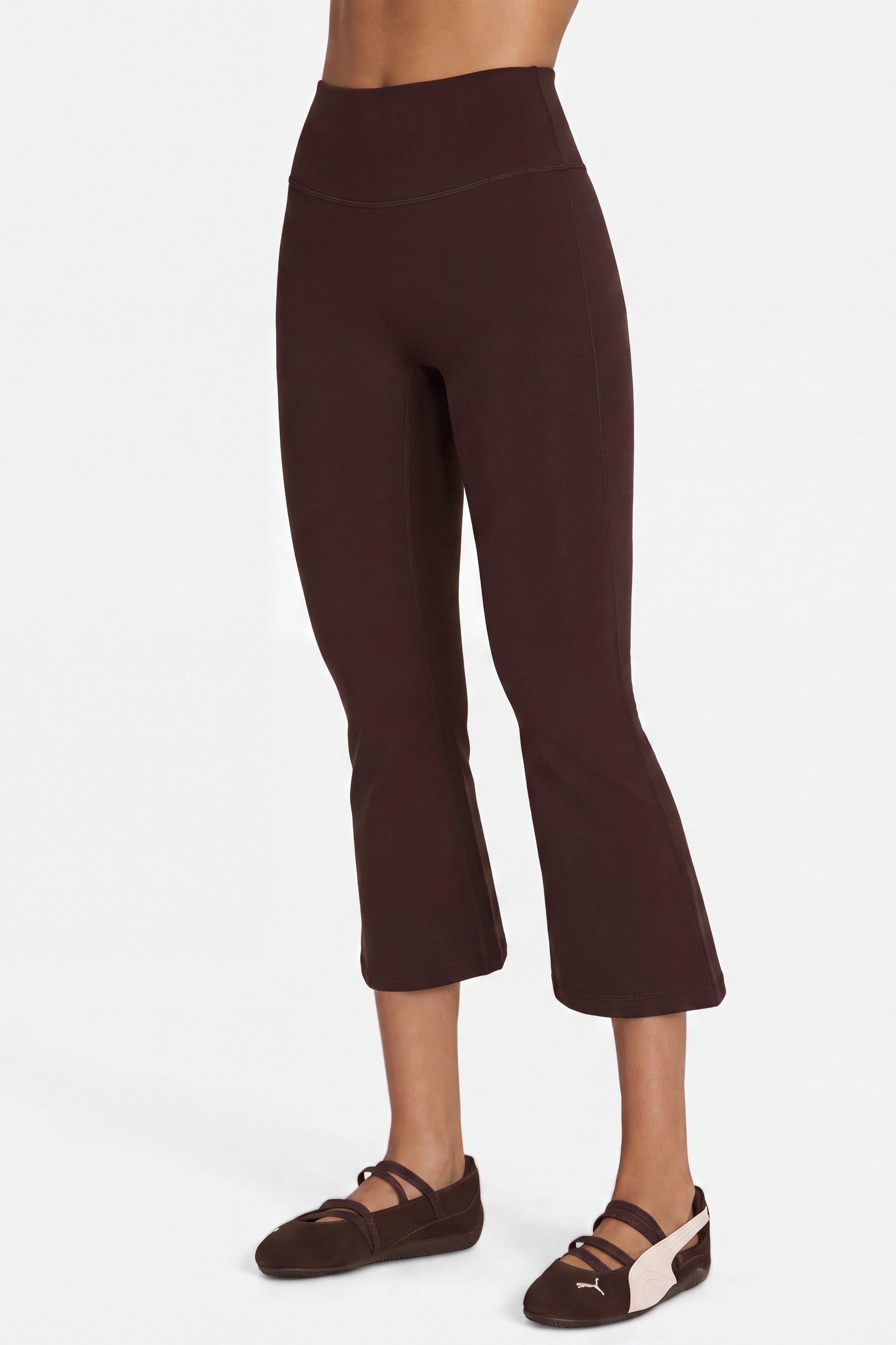 Oh Polly Bo+Tee Soft Active legging flare Espresso capri stretch