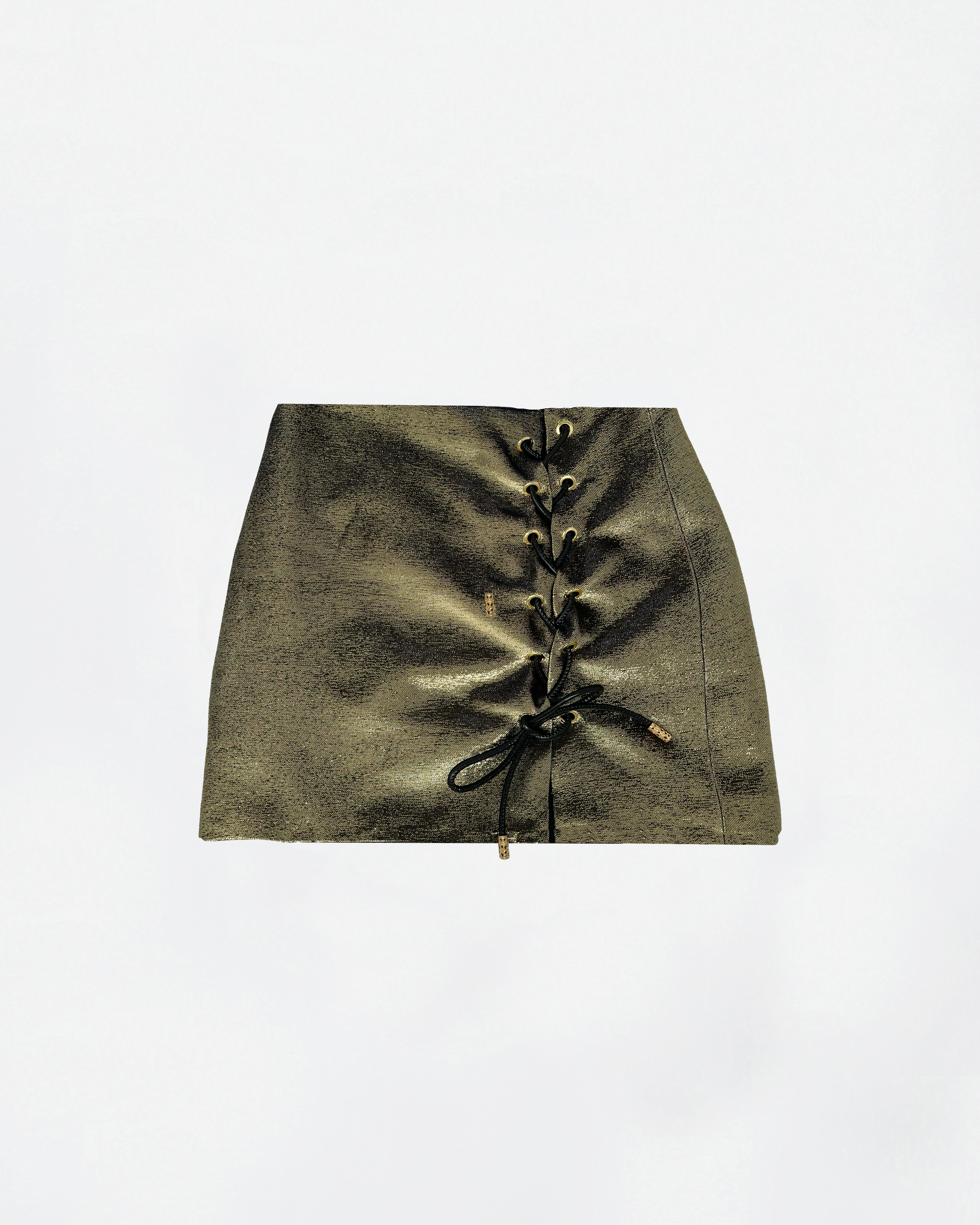 The Ethiquette Jupes Lola Skirt mini jupe dorée XS