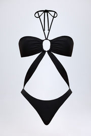Oh Polly Swim Maillot Maranta Noir Découpes Une Pièce