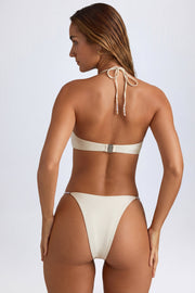 Oh Polly Swim Lula NS0862 Bas Bikini Blanc Perles