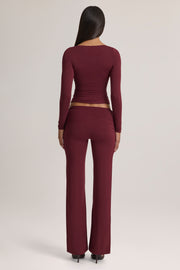 Oh Polly Hollis 6205 pantalon prune modal mi-haute
