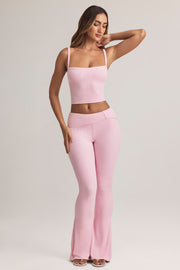 Oh Polly Lai caraco col carré rose pastel en modal