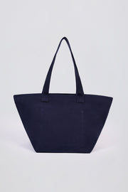 Bo+Tee tote bag cabas toile bleu marine coton zippé