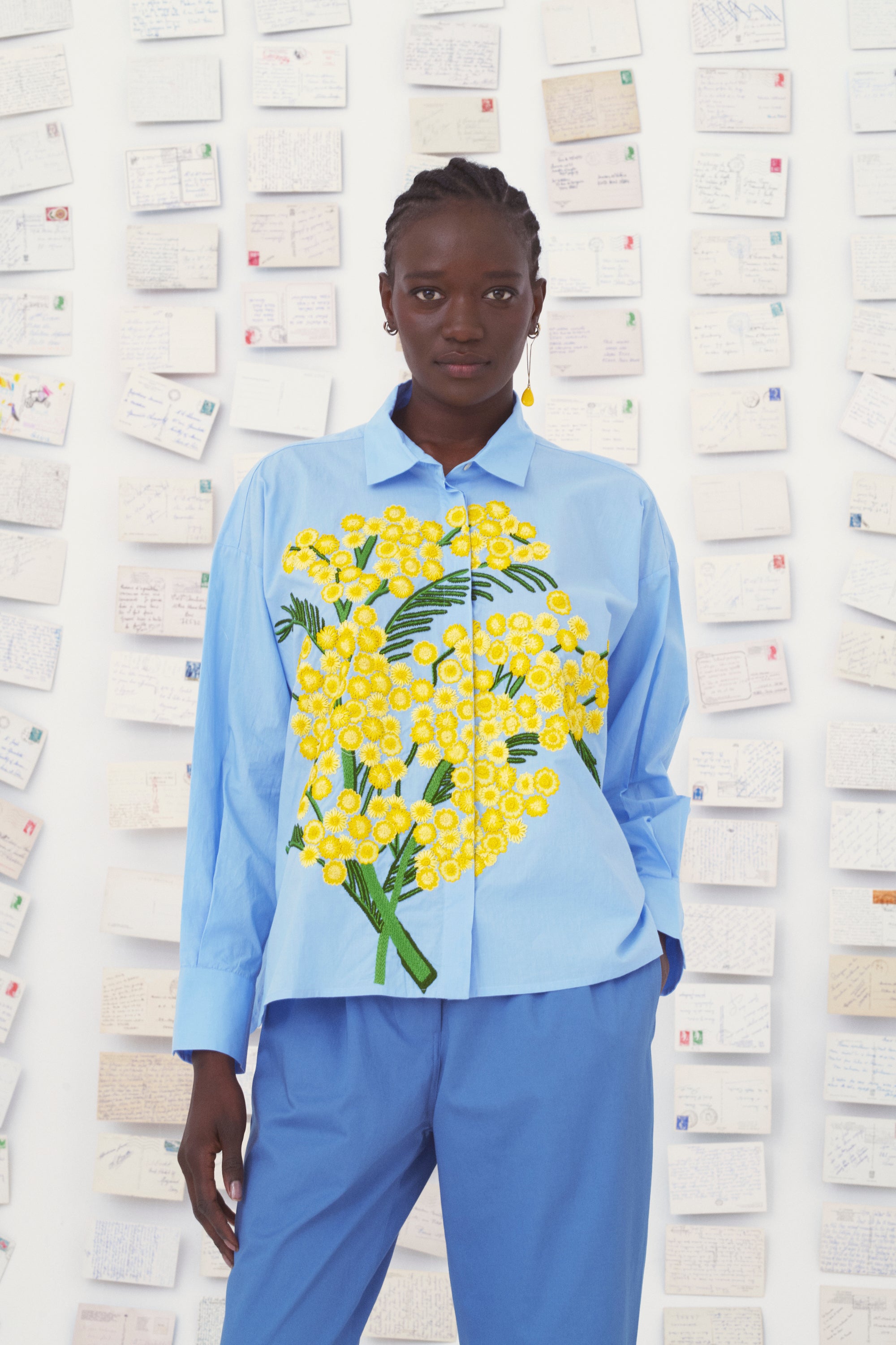 Mii en carte postale Chemise Greta Provence chemise mimosa