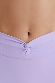 Bo+Tee Soft Active Legging Lavande Twist Taille Mi-Haute