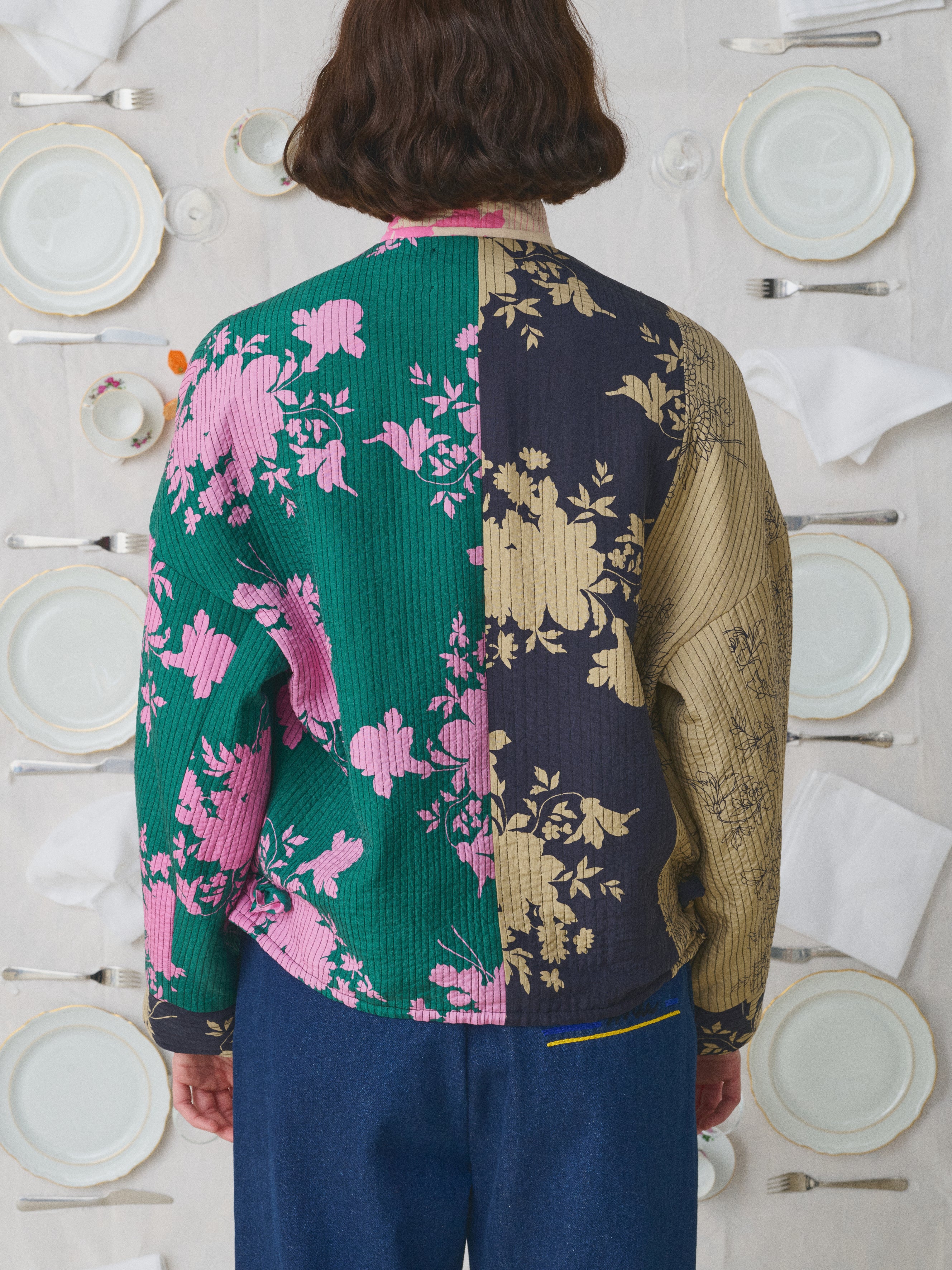 Mii À Table Veste Liv Vaisselle Veste Soie XS
