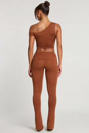 Oh Polly Trousers Mid Rise pantalon chestnut brown