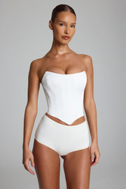 Oh Polly Sabrine hotpants blanc taille basse jersey