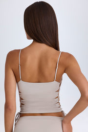 Oh Polly Emerson Top Taupe Découpé S