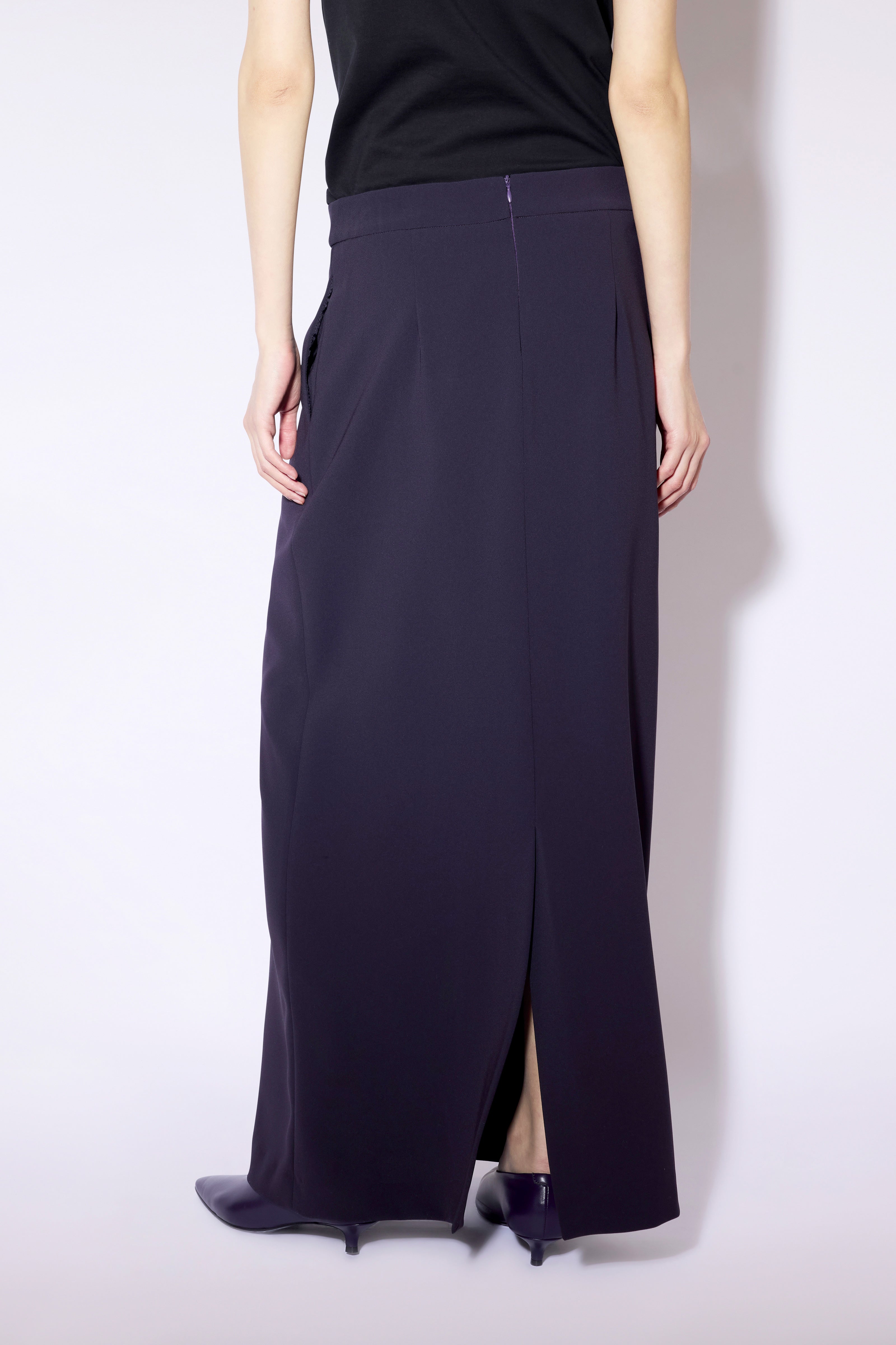 Liviana Conti Gonne Paige jupe longue noire taille haute