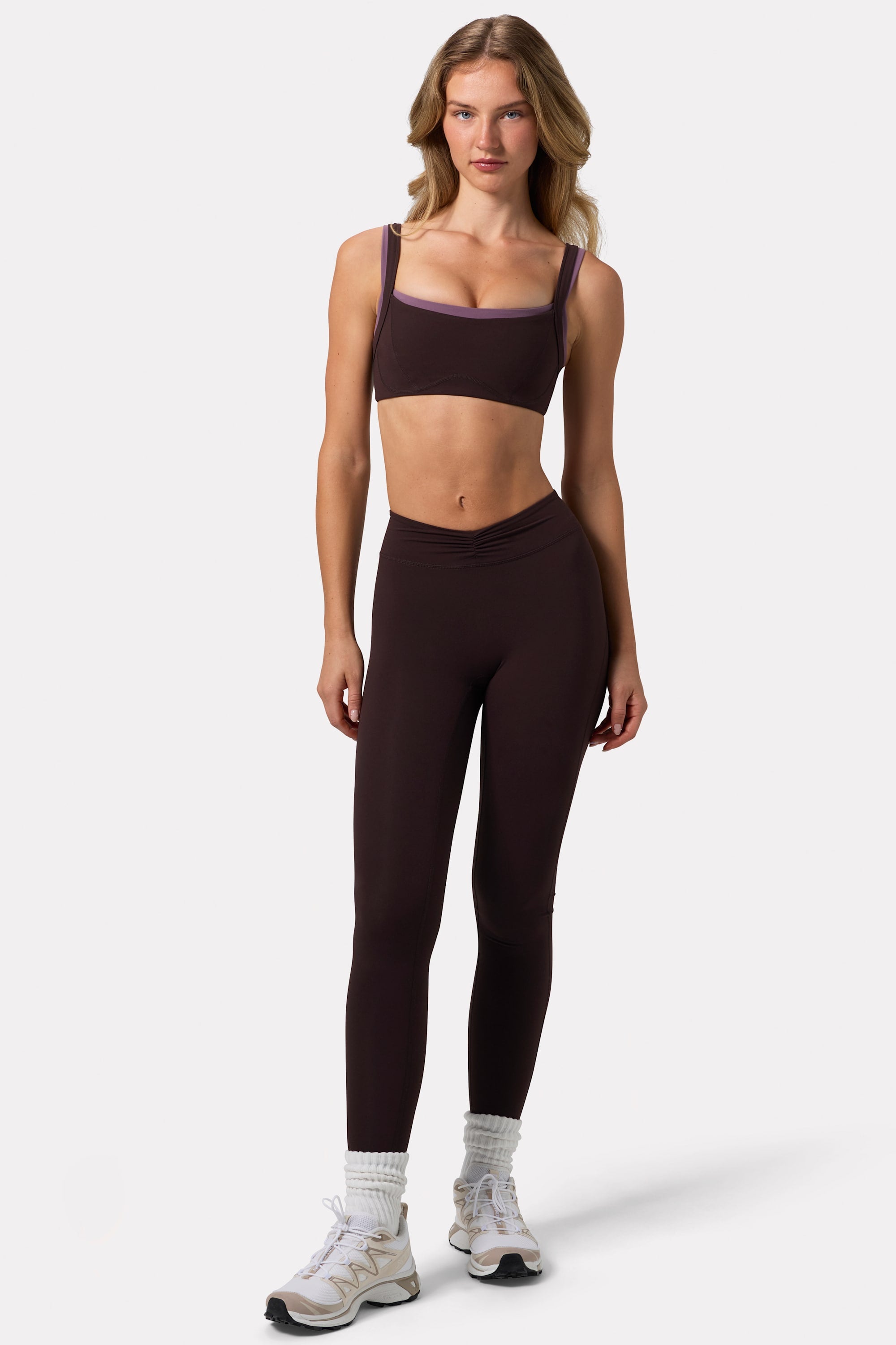 Oh Polly Bo+Tee Legging Ruche Espresso Sculptant
