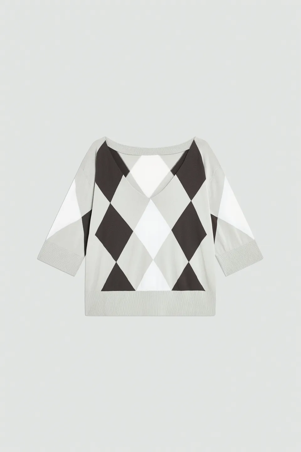 Liviana Conti Imperia pull maille rombi noir stretch
