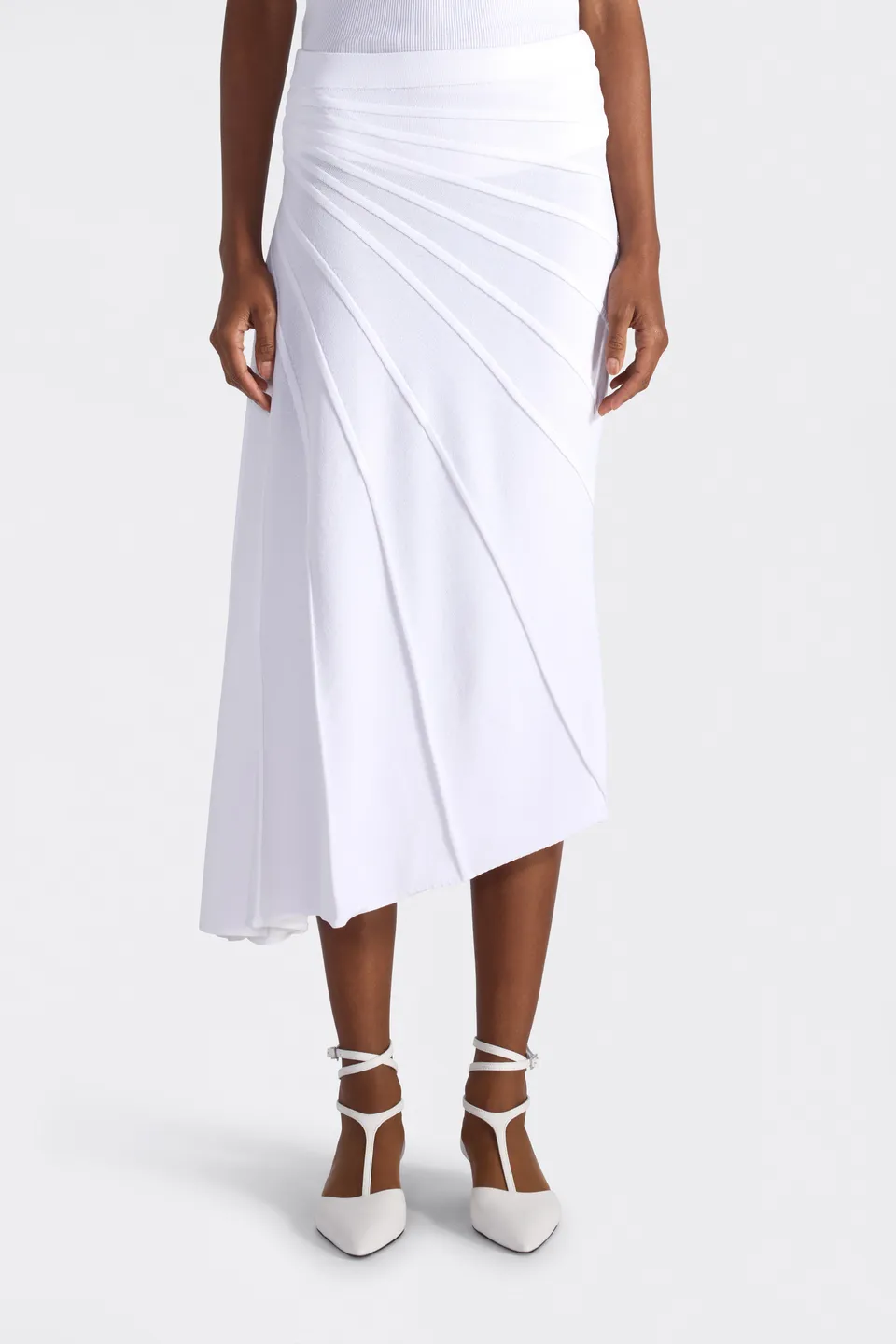 Liviana Conti Nantine jupe blanche asymétrique