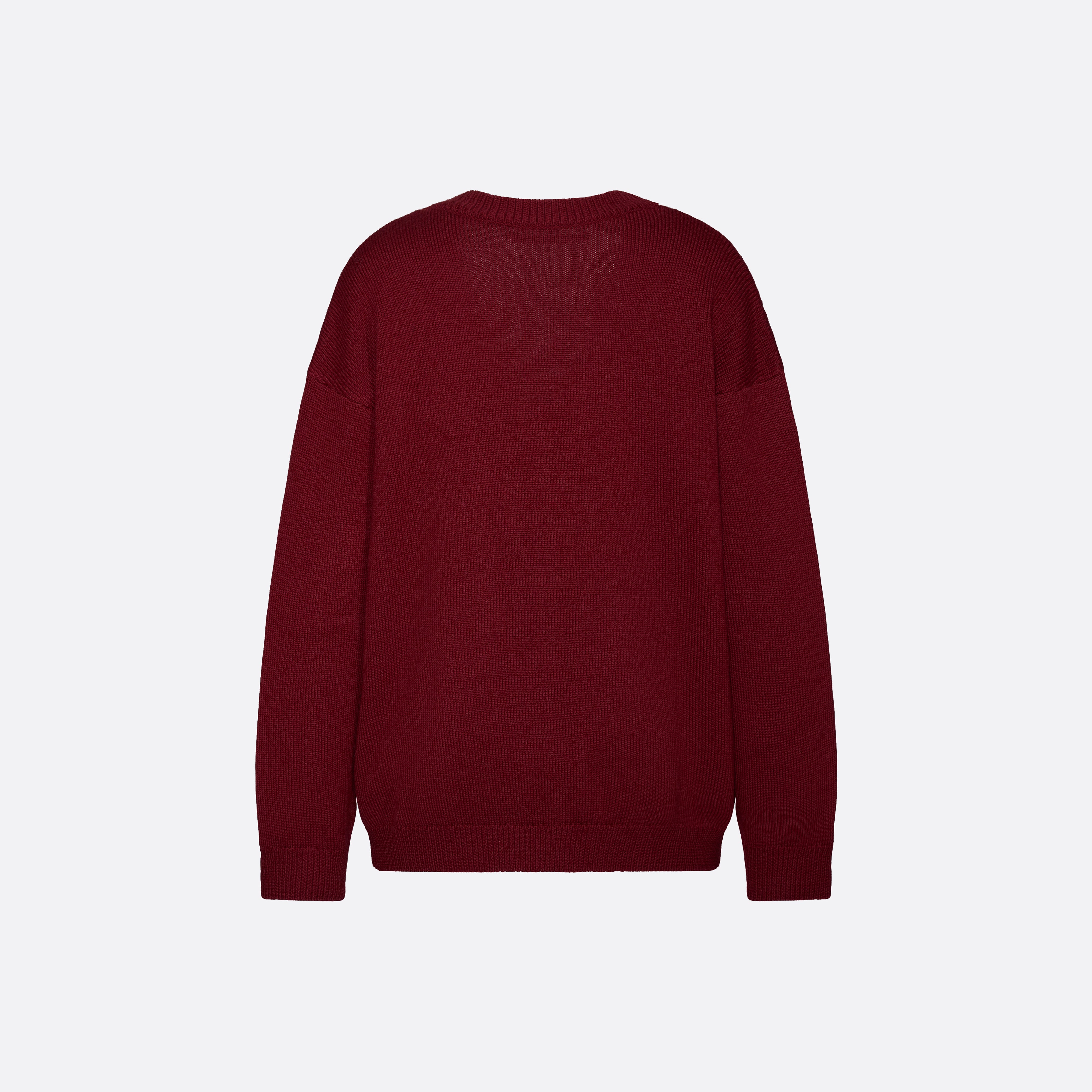 Alessandra Rich Merino Wool cardigan laine bordeaux taille 40