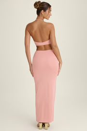 Oh Polly Calantha 10085 robe maxi rose abricot dos nu